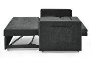 Black chenille loveseats sofa bed with pullout bed by La Spezia additional picture 12