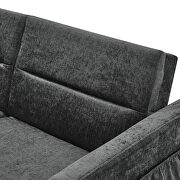 Black chenille loveseats sofa bed with pullout bed by La Spezia additional picture 14