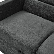 Black chenille loveseats sofa bed with pullout bed by La Spezia additional picture 7