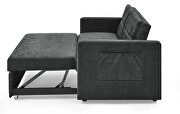 Black chenille loveseats sofa bed with pullout bed by La Spezia additional picture 10