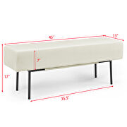 Contemporary style velvet upholstered bench in beige by La Spezia additional picture 7
