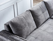 Gray reversible sectional sofa by La Spezia additional picture 11