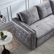 Gray reversible sectional sofa by La Spezia additional picture 12