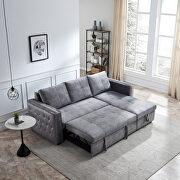 Gray reversible sectional sofa by La Spezia additional picture 14