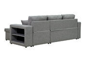 Gray sectional sofa with pulled out bed, 2 seats sofa and reversible chaise with storage by La Spezia additional picture 2