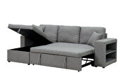 Gray sectional sofa with pulled out bed, 2 seats sofa and reversible chaise with storage by La Spezia additional picture 11