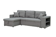 Gray sectional sofa with pulled out bed, 2 seats sofa and reversible chaise with storage by La Spezia additional picture 12