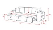 Gray sectional sofa with pulled out bed, 2 seats sofa and reversible chaise with storage by La Spezia additional picture 13