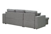 Gray sectional sofa with pulled out bed, 2 seats sofa and reversible chaise with storage by La Spezia additional picture 3