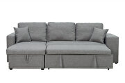 Gray sectional sofa with pulled out bed, 2 seats sofa and reversible chaise with storage by La Spezia additional picture 5