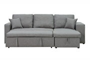 Gray sectional sofa with pulled out bed, 2 seats sofa and reversible chaise with storage by La Spezia additional picture 6