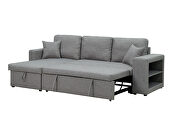 Gray sectional sofa with pulled out bed, 2 seats sofa and reversible chaise with storage by La Spezia additional picture 8