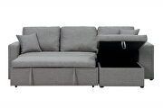 Gray sectional sofa with pulled out bed, 2 seats sofa and reversible chaise with storage by La Spezia additional picture 9