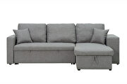 Gray sectional sofa with pulled out bed, 2 seats sofa and reversible chaise with storage by La Spezia additional picture 10