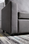 Gray stone fabric sectional sofa with pulled out bed by La Spezia additional picture 8
