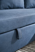 Navy blue stone fabric sectional sofa with pulled out bed by La Spezia additional picture 11