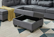Gray fabric sectional 3-seaters sofa with reversible chaise by La Spezia additional picture 14