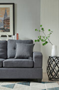 Gray fabric sectional 3-seaters sofa with reversible chaise by La Spezia additional picture 4