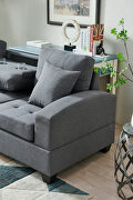 Gray fabric sectional 3-seaters sofa with reversible chaise by La Spezia additional picture 6