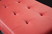 Red pu sectional 3-seaters sofa with reversible chaise by La Spezia additional picture 8