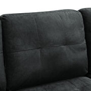 Black fabric sectional 3-seaters sofa with reversible chaise additional photo 5 of 11