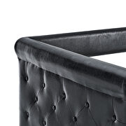Black pu leather tufted twin daybed and twin trundle by La Spezia additional picture 4