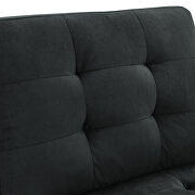 Black velvet l shape sectional sofa by La Spezia additional picture 7