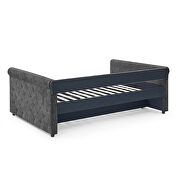 Upholstered tufted daybed with trundle in gray by La Spezia additional picture 4