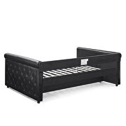 Black pu upholstery tufted daybed with trundle by La Spezia additional picture 7