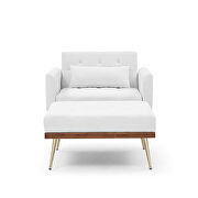 White recline sofa chair with ottoman by La Spezia additional picture 5