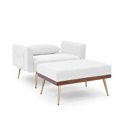 White recline sofa chair with ottoman by La Spezia additional picture 6