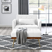 White recline sofa chair with ottoman by La Spezia additional picture 9