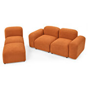 Orange teddy fabric l-shape modular sectional sofa by La Spezia additional picture 4