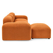 Orange teddy fabric l-shape modular sectional sofa by La Spezia additional picture 6