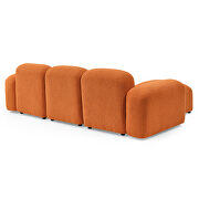 Orange teddy fabric l-shape modular sectional sofa by La Spezia additional picture 8