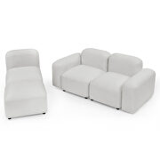 Ivory loop yarn l-shape modular sectional sofa by La Spezia additional picture 12