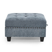 Navy chenille u-shape modular sectional sofa includes four single chair and two corner by La Spezia additional picture 9