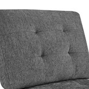 Gray chenille u-shape modular sectional sofa includes two single chair, two corner and two ottoman by La Spezia additional picture 9