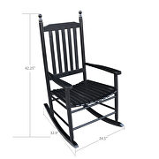 Wooden porch rocker chair black by La Spezia additional picture 11