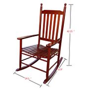 Wooden porch rocker chair brown by La Spezia additional picture 7