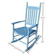 Wooden porch rocker chair blue by La Spezia additional picture 14