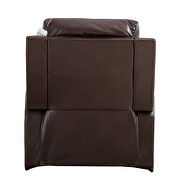 Brown breathable pu leather recliner chair with 2 cup holders by La Spezia additional picture 8