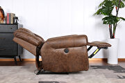 Nut brown microfiber electric recliner chair w/usb port by La Spezia additional picture 15