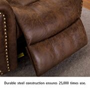 Nut brown microfiber electric recliner chair w/usb port by La Spezia additional picture 16