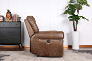 Nut brown microfiber electric recliner chair w/usb port by La Spezia additional picture 18