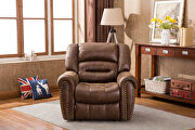 Nut brown microfiber electric recliner chair w/usb port by La Spezia additional picture 8