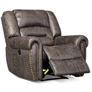 Electric recliner chair w/breathable gray bonded leather by La Spezia additional picture 12