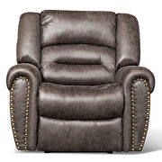 Electric recliner chair w/breathable gray bonded leather by La Spezia additional picture 13
