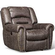 Electric recliner chair w/breathable gray bonded leather by La Spezia additional picture 15
