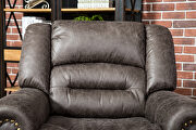 Electric recliner chair w/breathable gray bonded leather by La Spezia additional picture 6